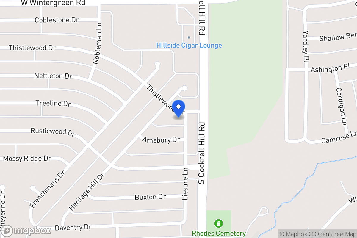 Map of 1310 Thistlewood Dr