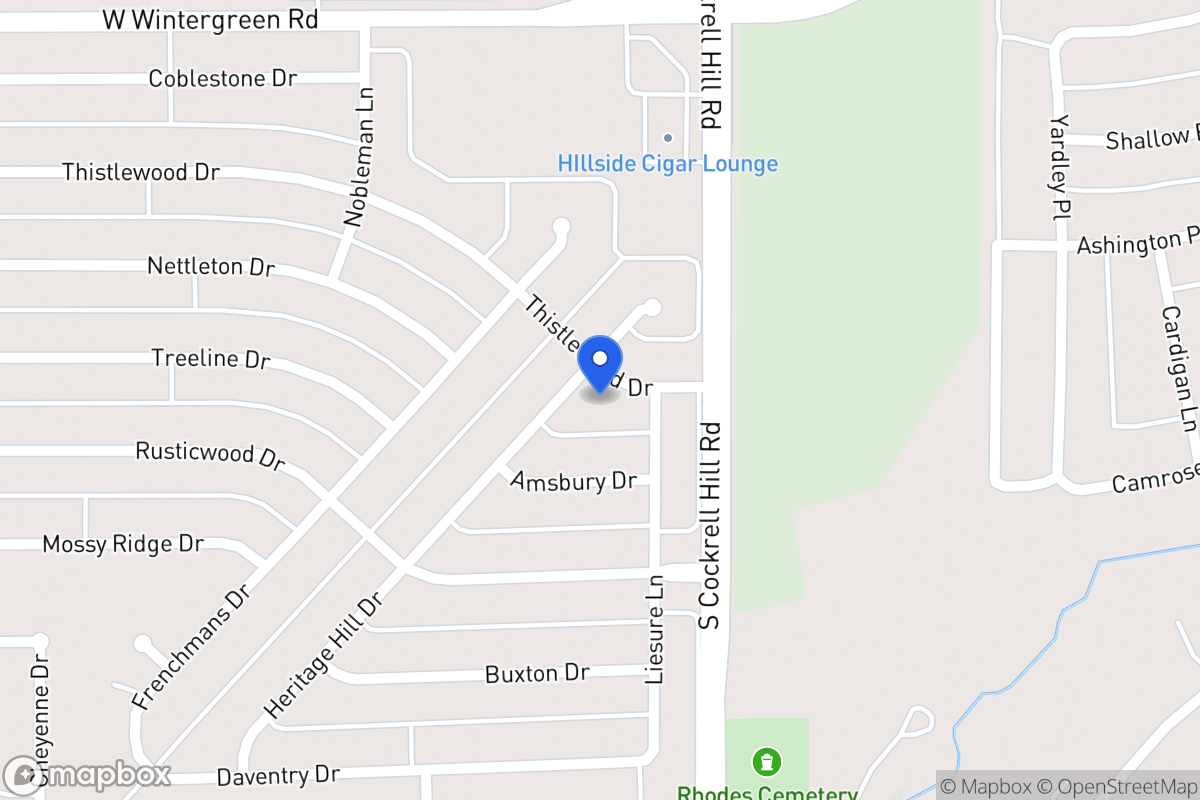 Map of 1314 Thistlewood Dr