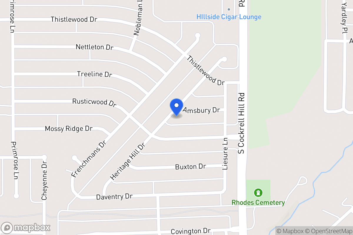 Map of 1320 Amsbury Dr