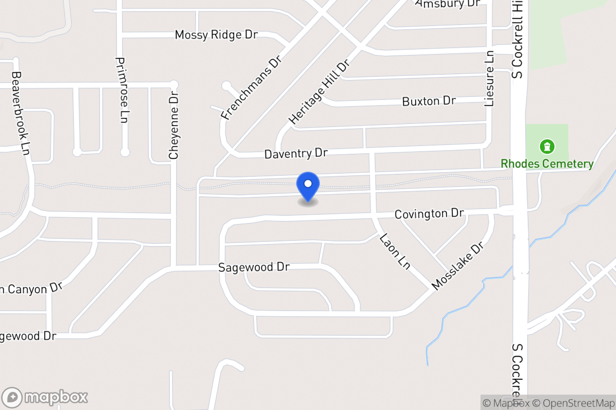 Map of 1417 Covington Dr