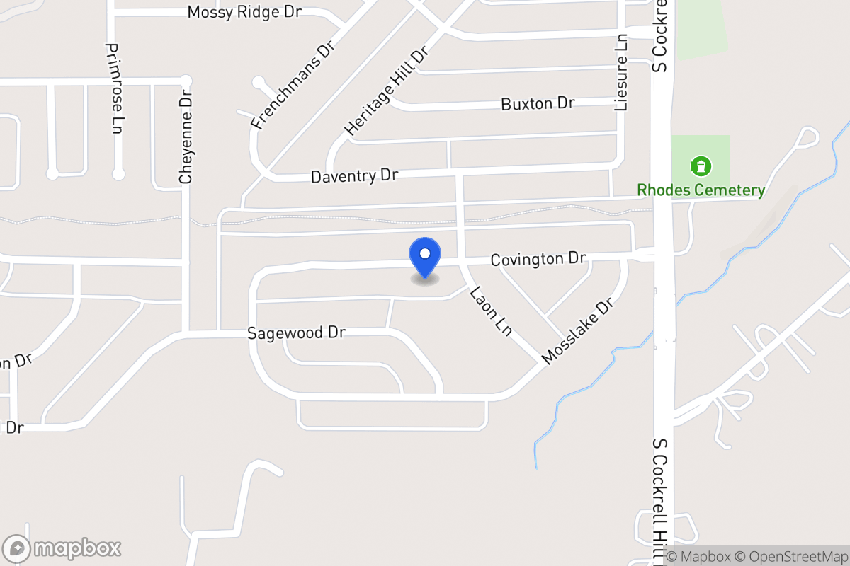 Map of 1404 Covington Dr