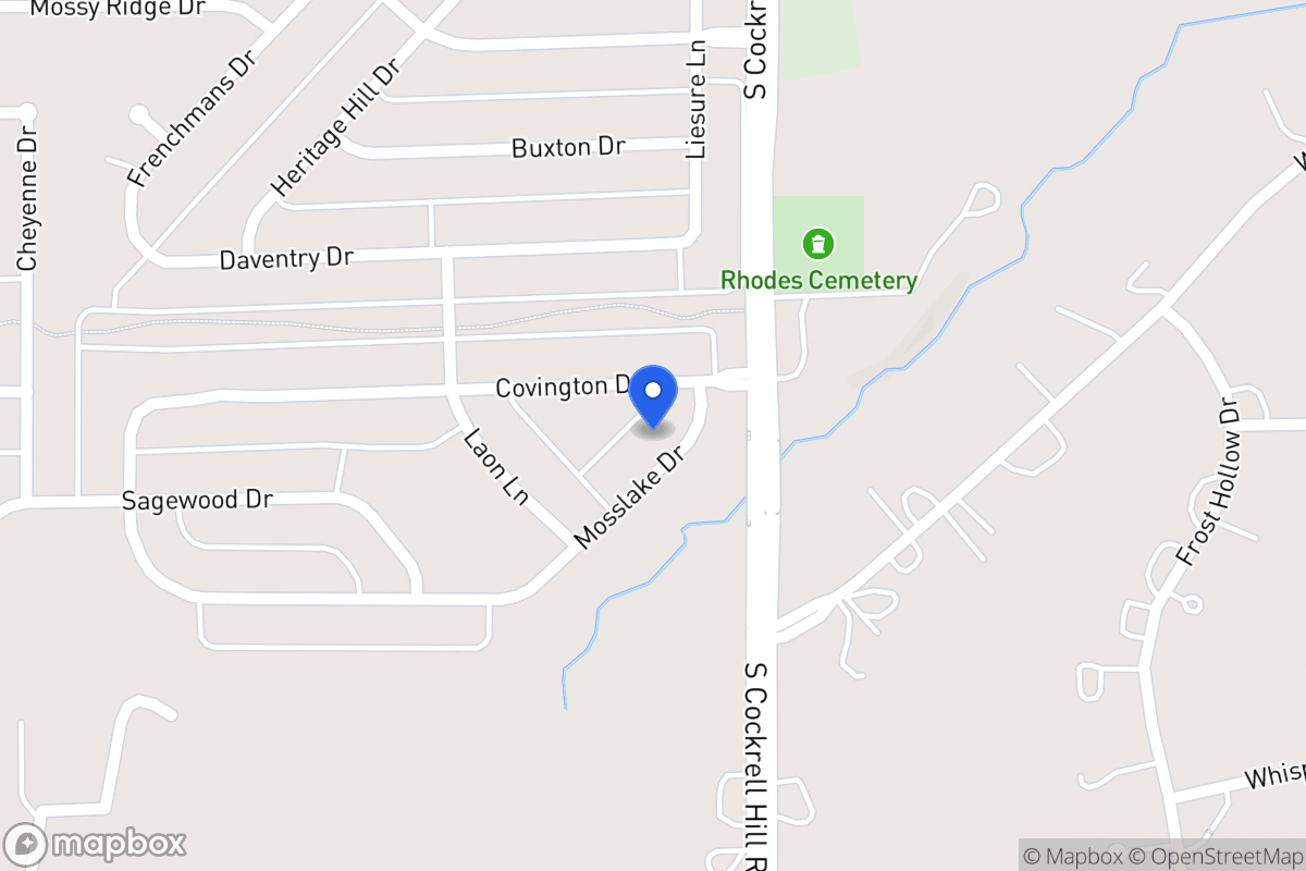 Map of 1309 Mosslake Dr