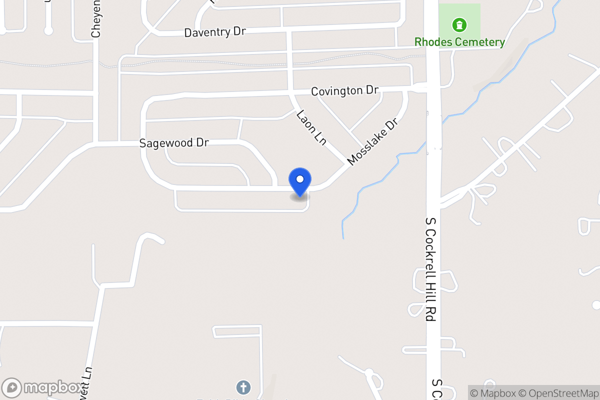 Map of 1400 Mosslake Dr