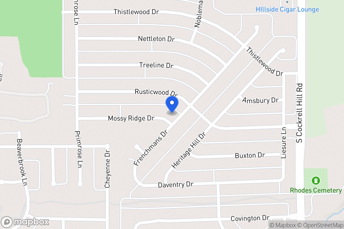 Map of 1401 Mossyridge Dr
