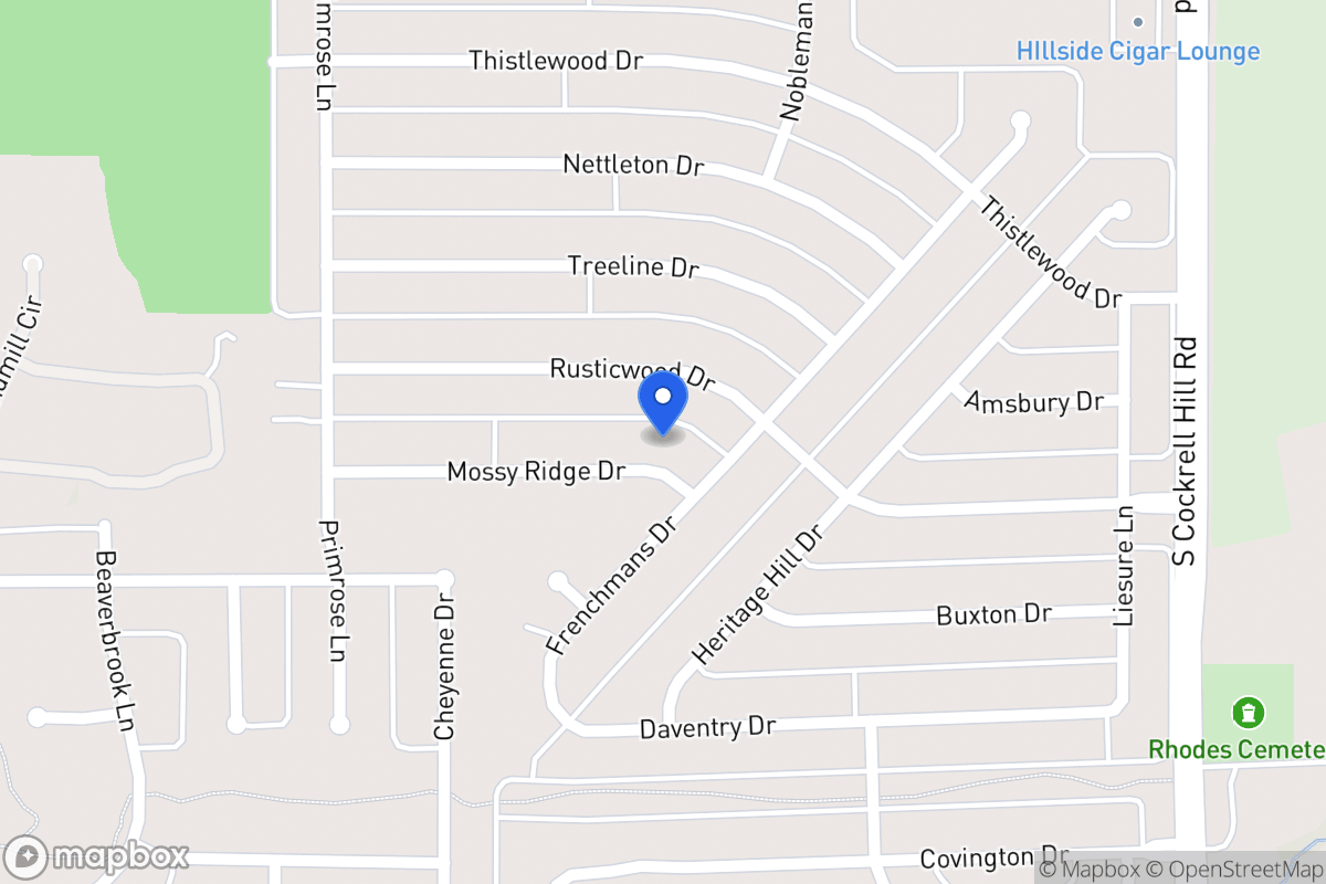 Map of 1405 Mossyridge Dr