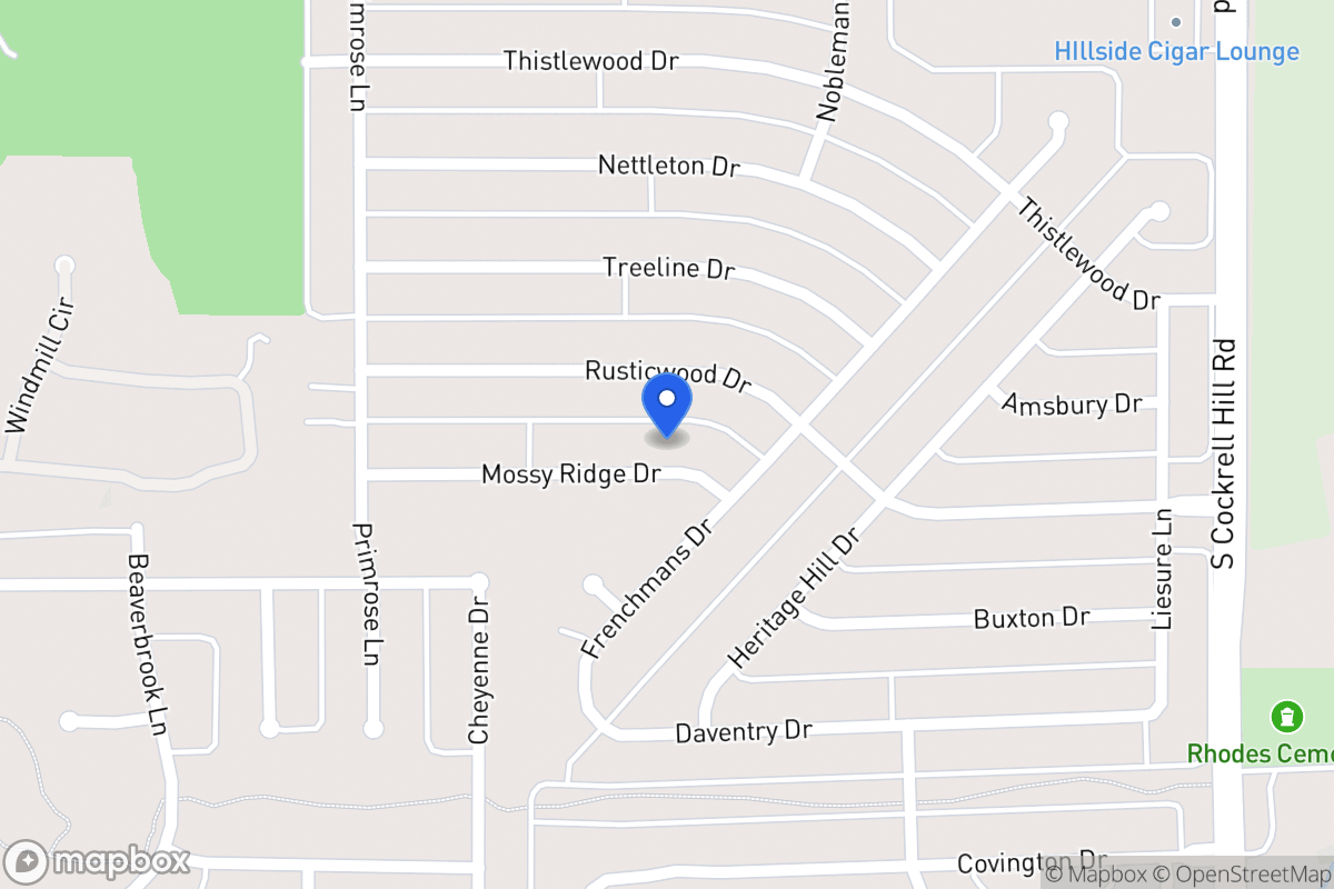 Map of 1409 Mossyridge Dr