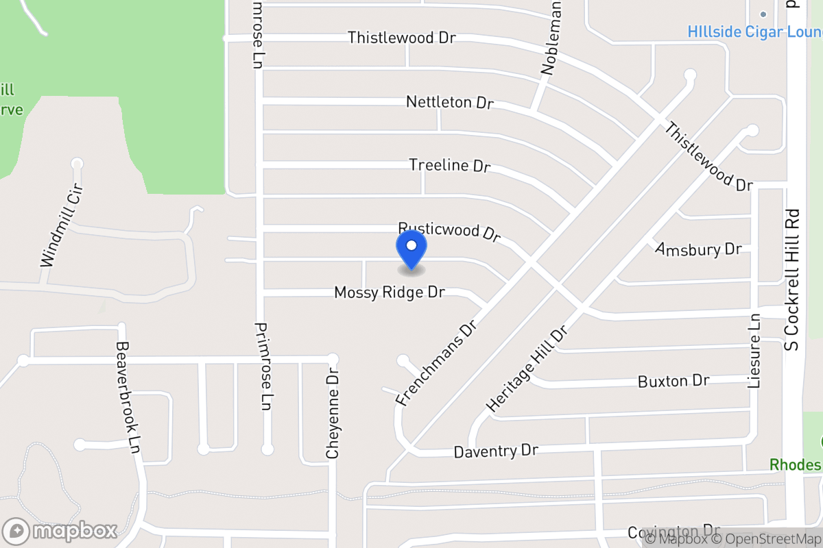 Map of 1505 Mossyridge Dr