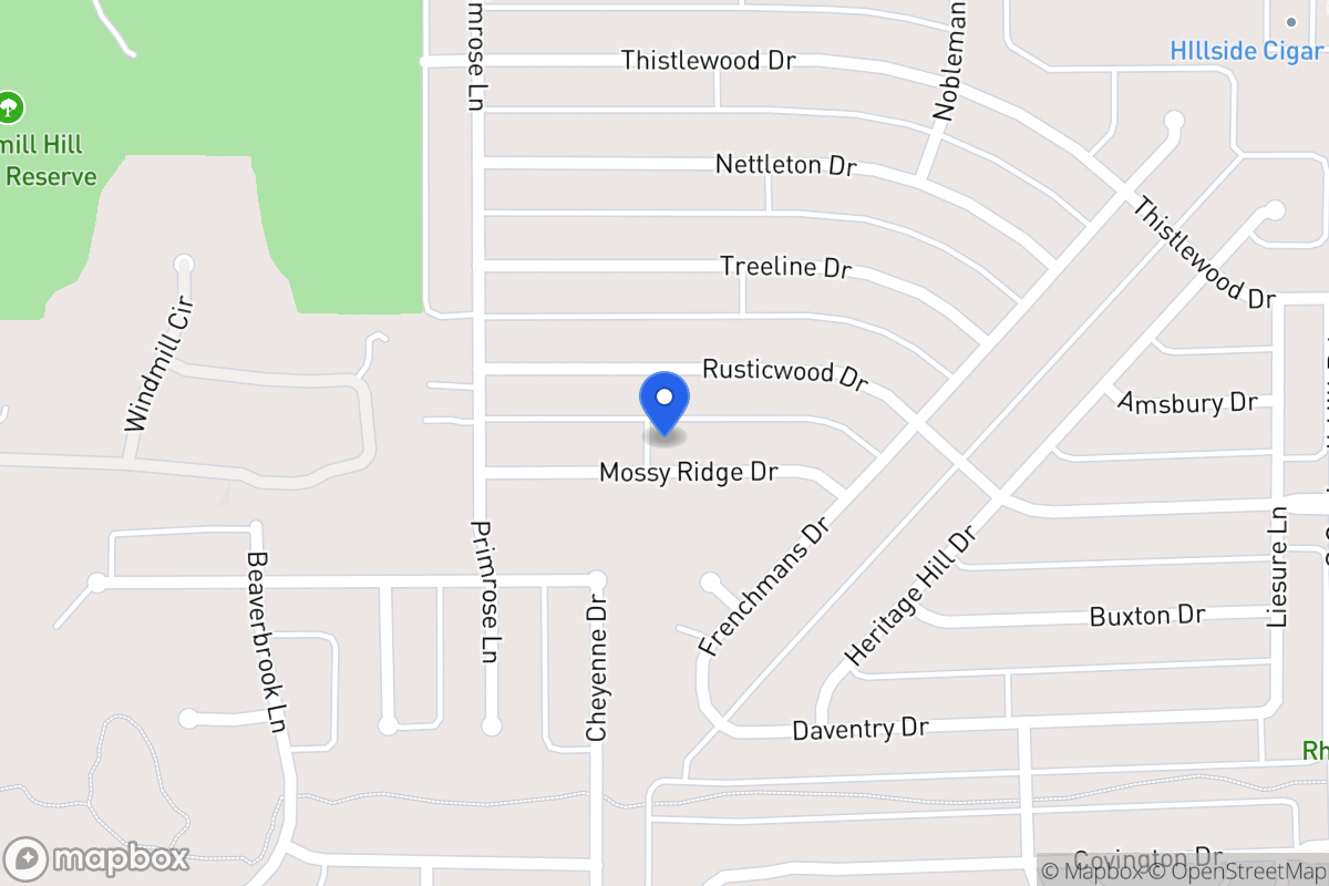 Map of 1513 Mossyridge Dr