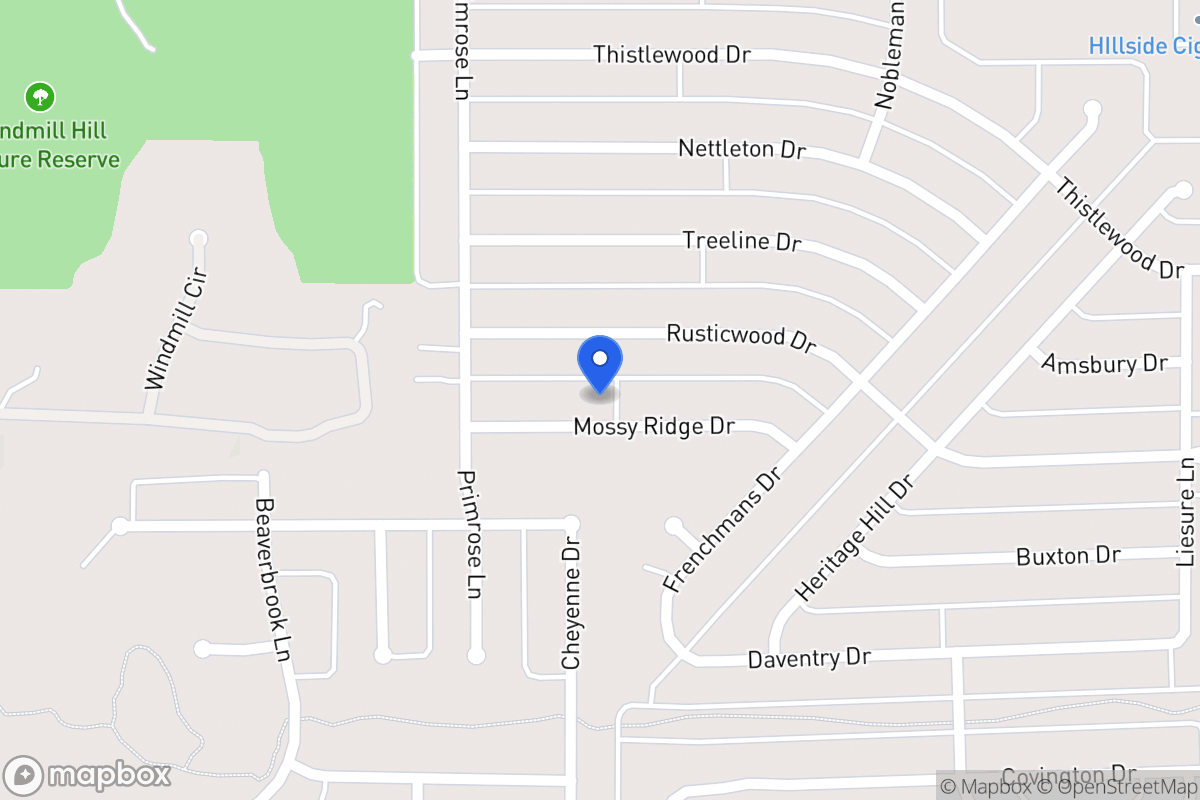 Map of 1517 Mossyridge Dr