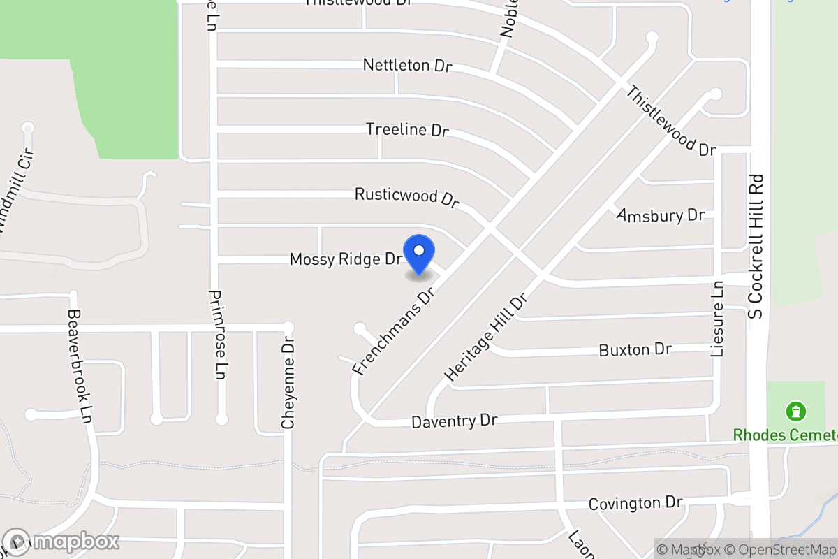 Map of 1400 Mossyridge Dr