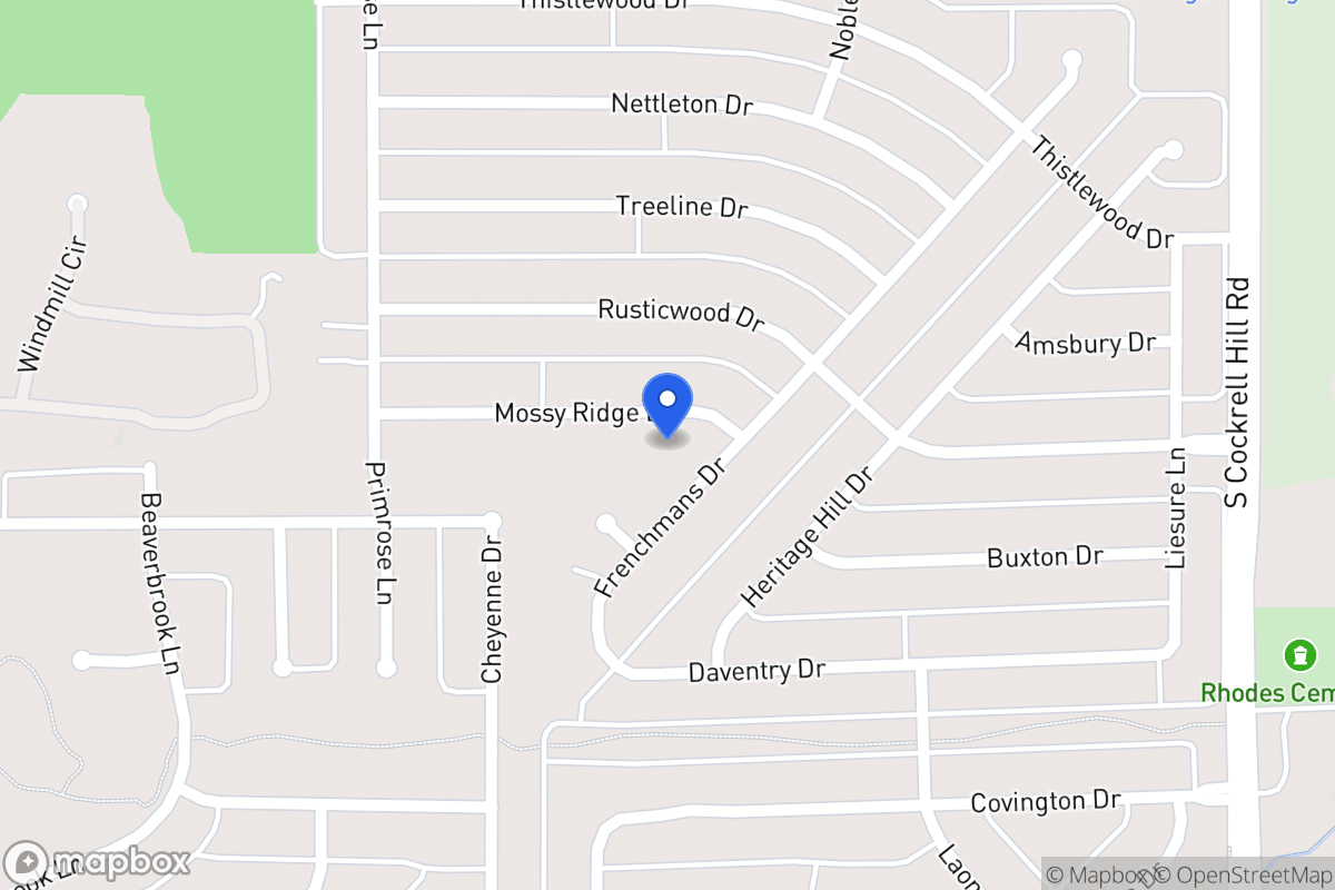 Map of 1404 Mossyridge Dr