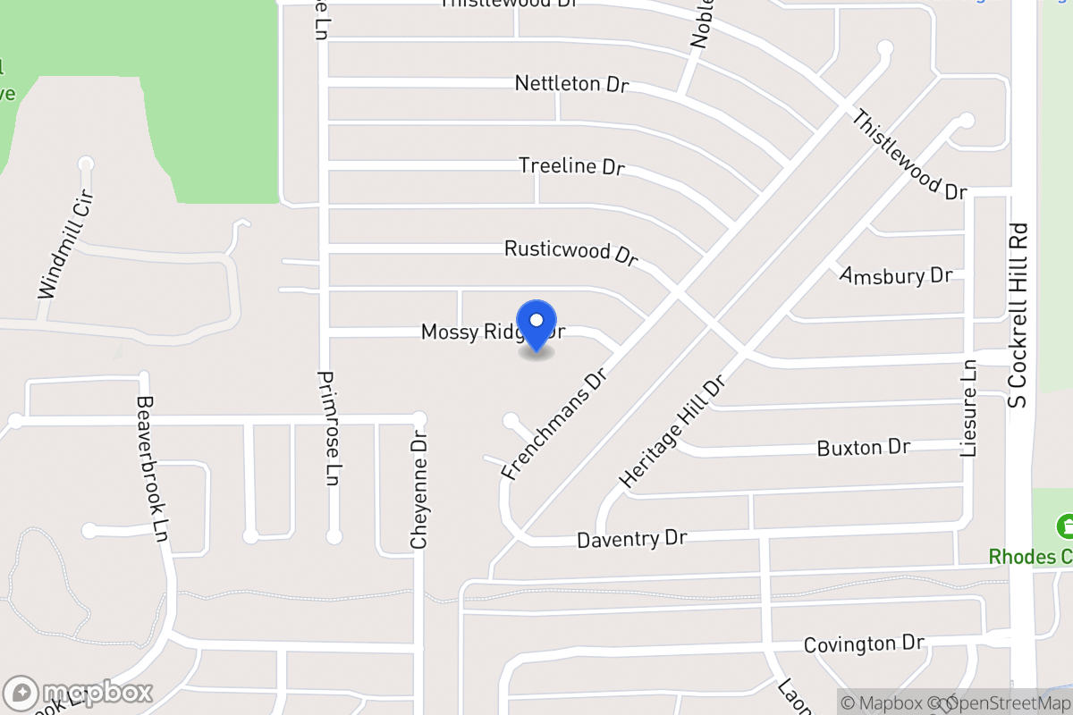 Map of 1500 Mossyridge Dr