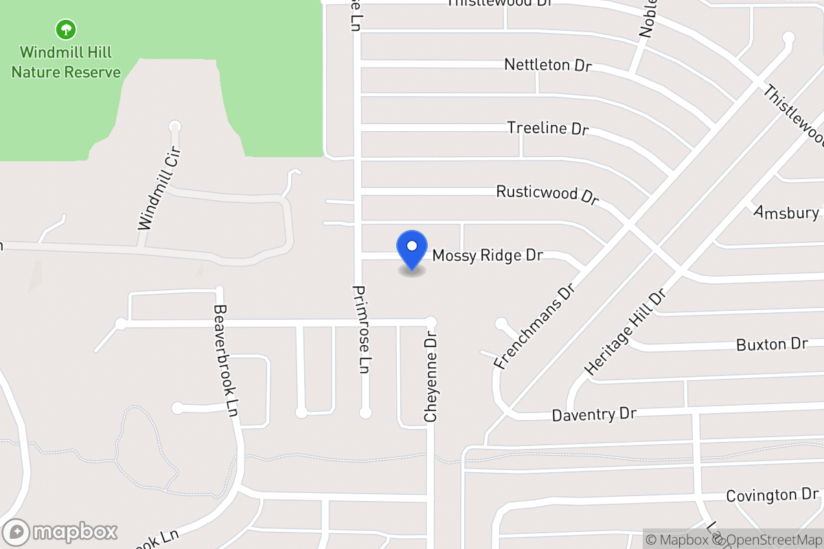 Map of 1524 Mossyridge Dr