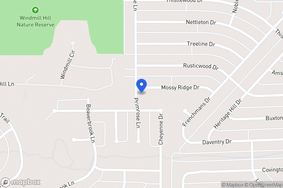 Map of 1604 Mossyridge Dr
