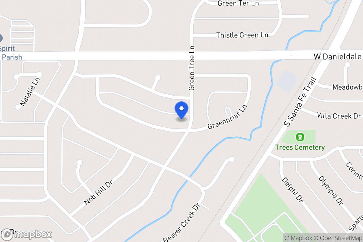 Map of 1003 Greenbriar Ln