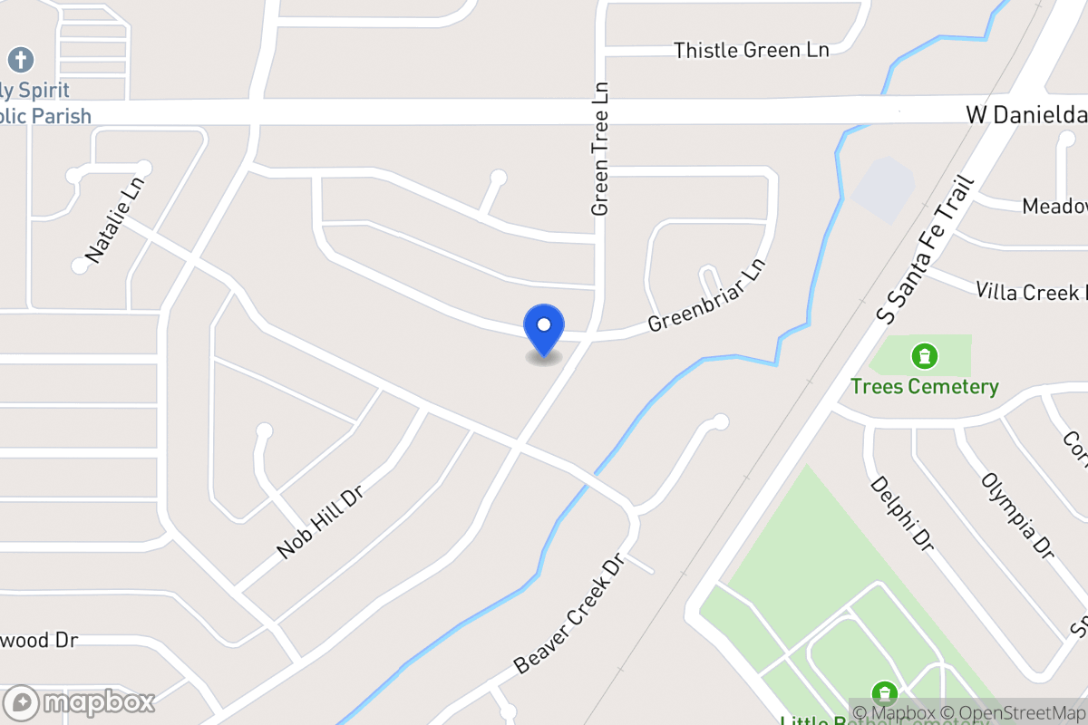 Map of 1002 Greenbriar Ln