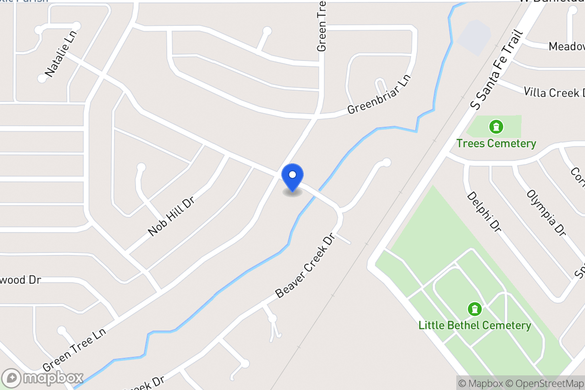 Map of 1602 Green Tree Ln