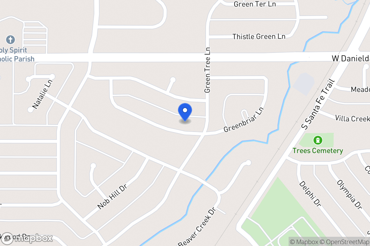 Map of 1007 Greenbriar Ln