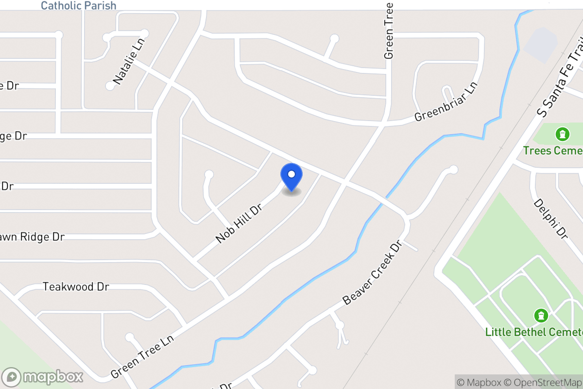 Map of 1606 Nob Hill Dr