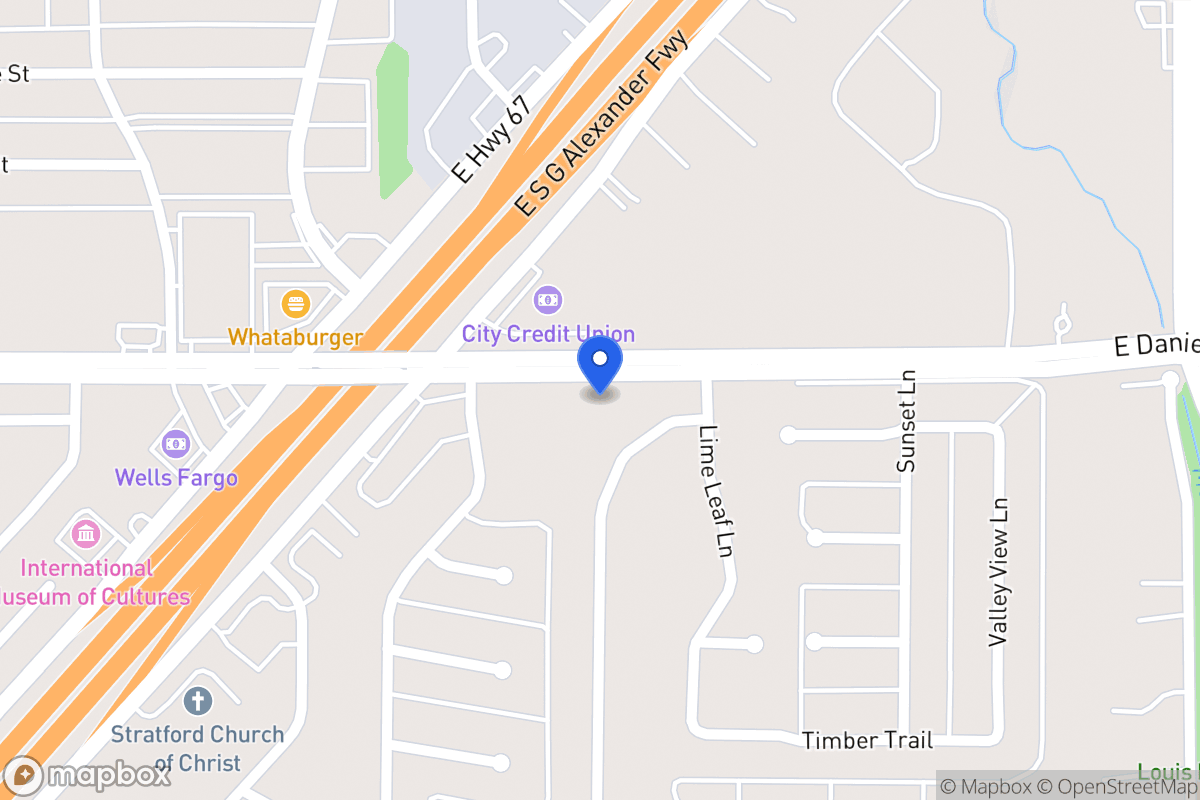Map of 606 E Danieldale Rd