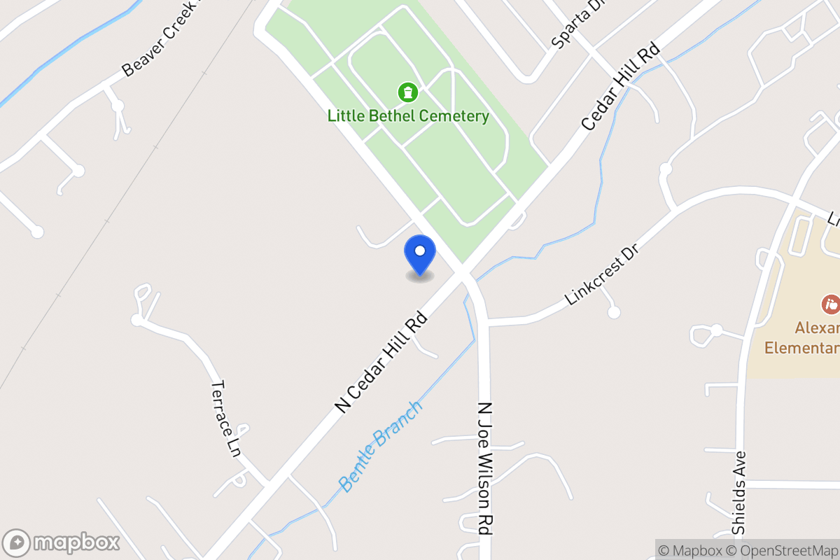 Map of 1899 Cedar Hill Rd