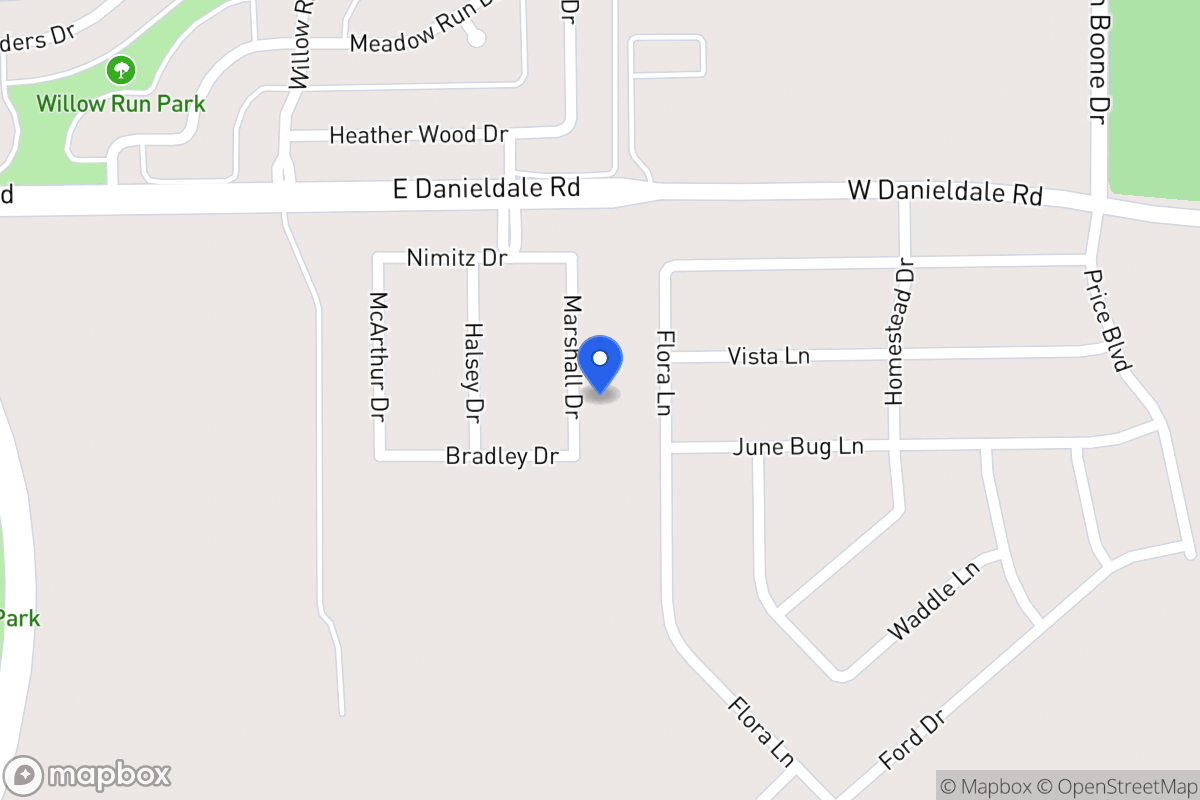 Map of 1526 Marshall Dr