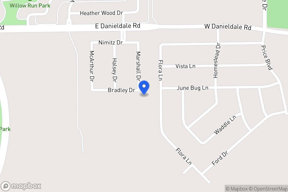 Map of 1138 Bradley Dr