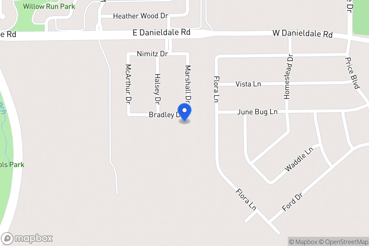 Map of 1134 Bradley Dr