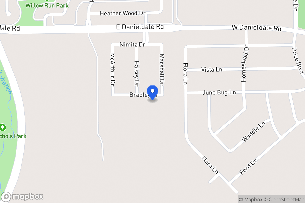 Map of 1130 Bradley Dr