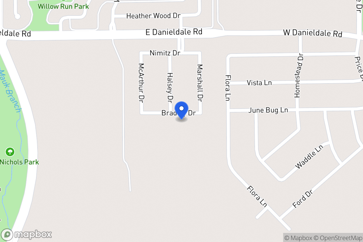 Map of 1126 Bradley Dr