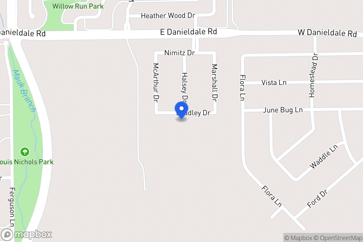 Map of 1118 Bradley Dr