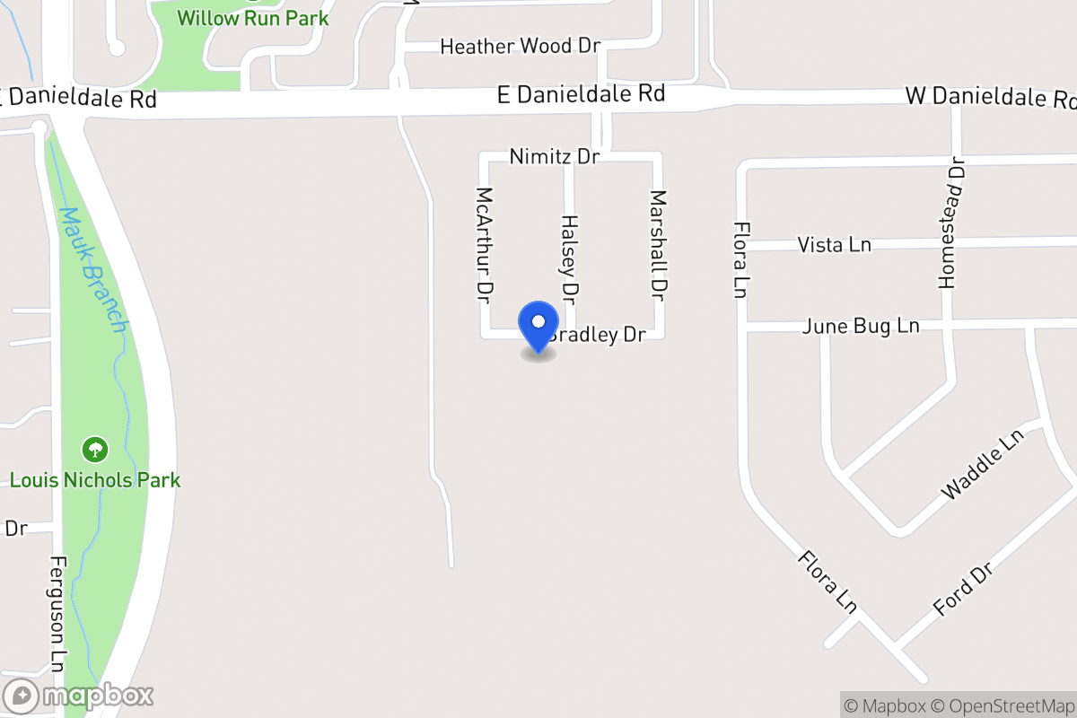 Map of 1114 Bradley Dr