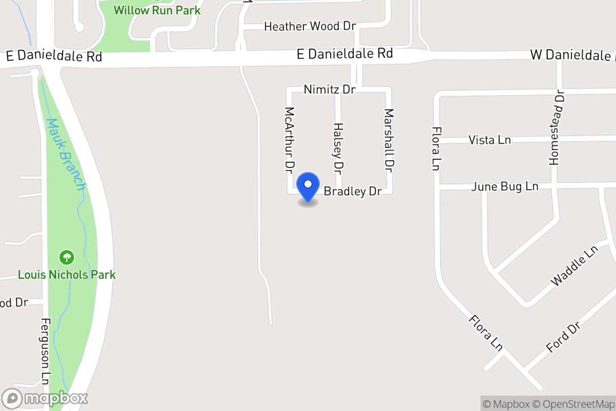 Map of 1110 Bradley Dr