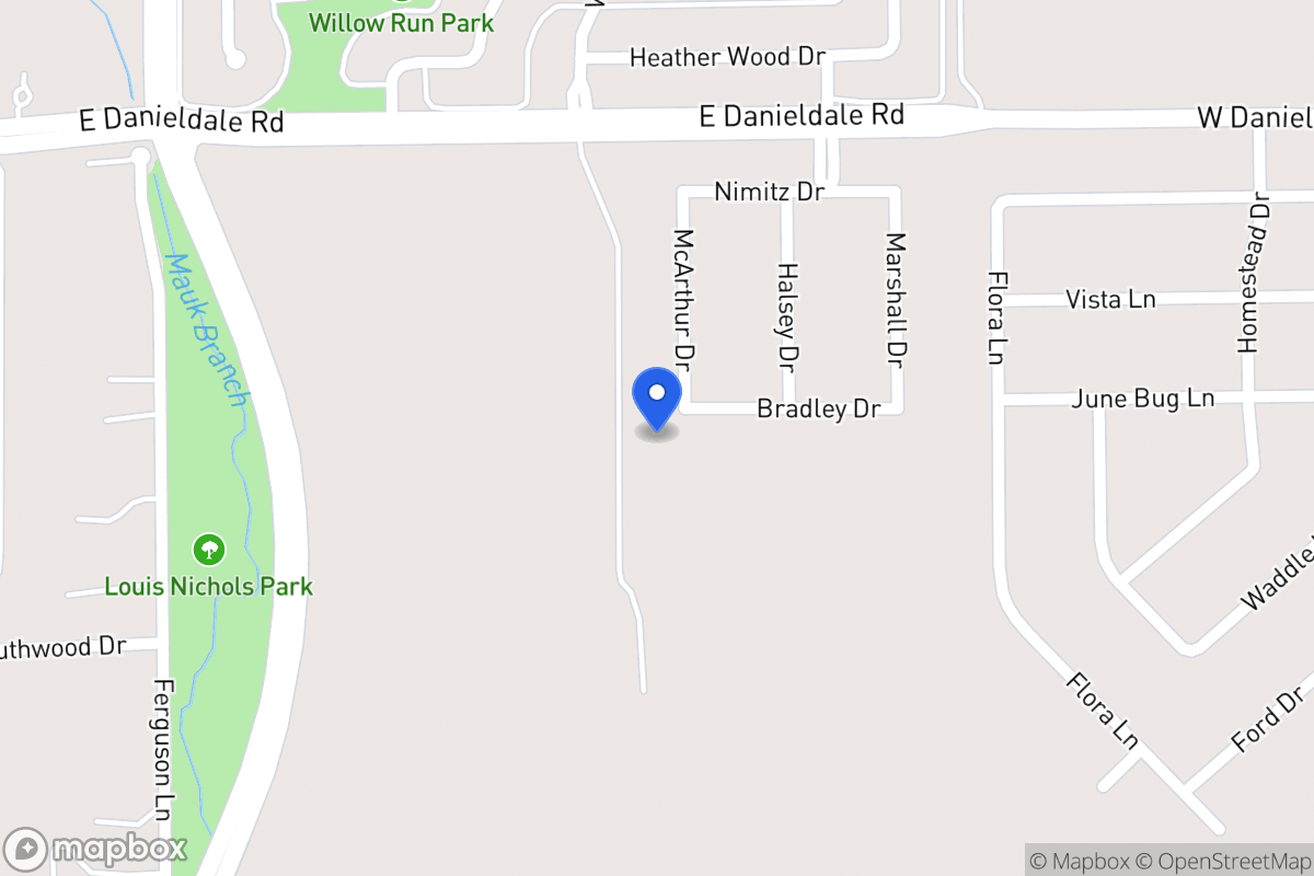 Map of 1102 Bradley Dr