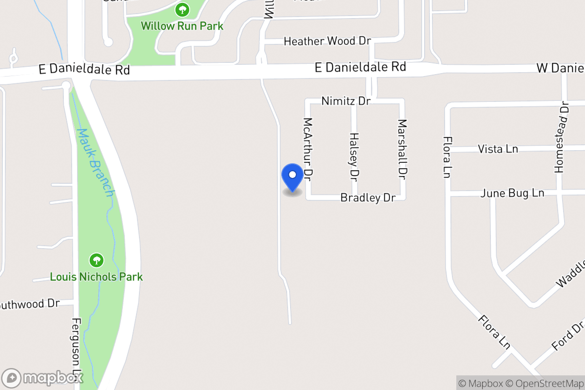 Map of 1535 Mcarthur Dr
