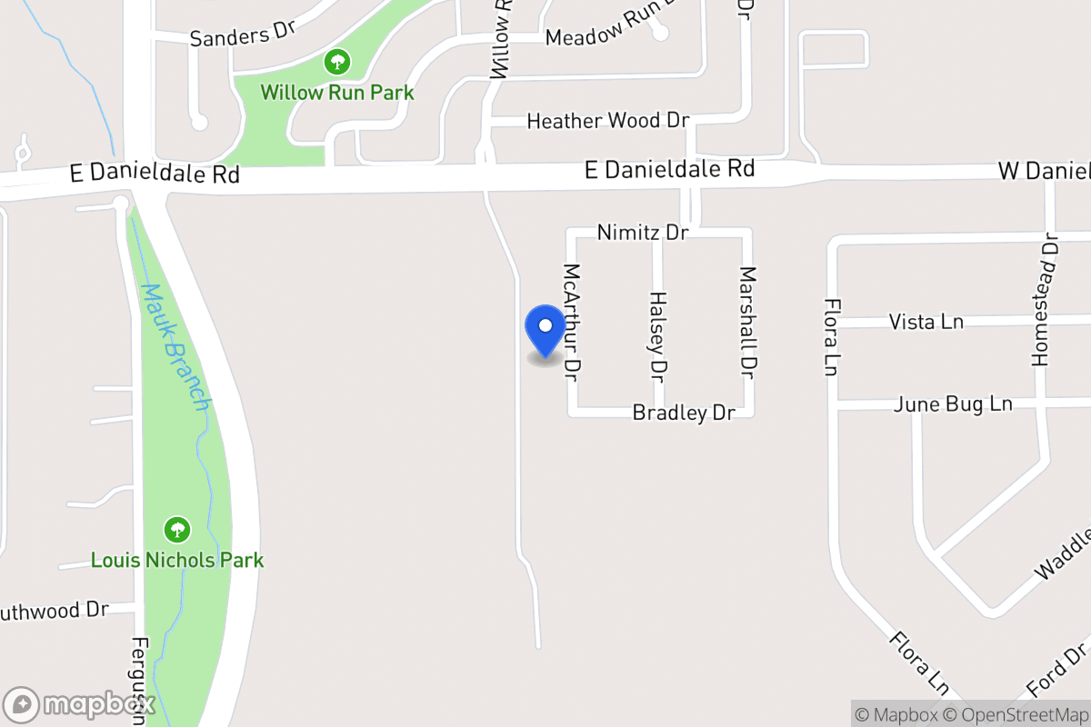 Map of 1527 Mcarthur Dr