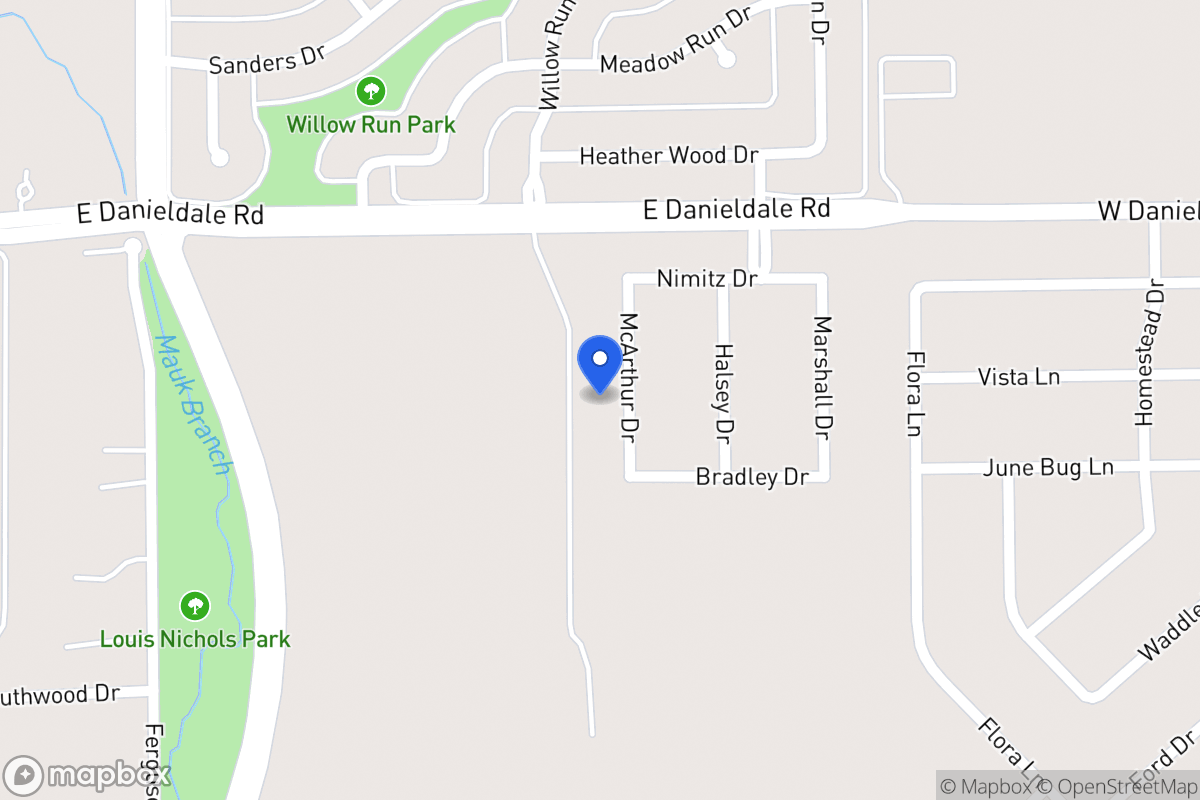 Map of 1523 Mcarthur Dr