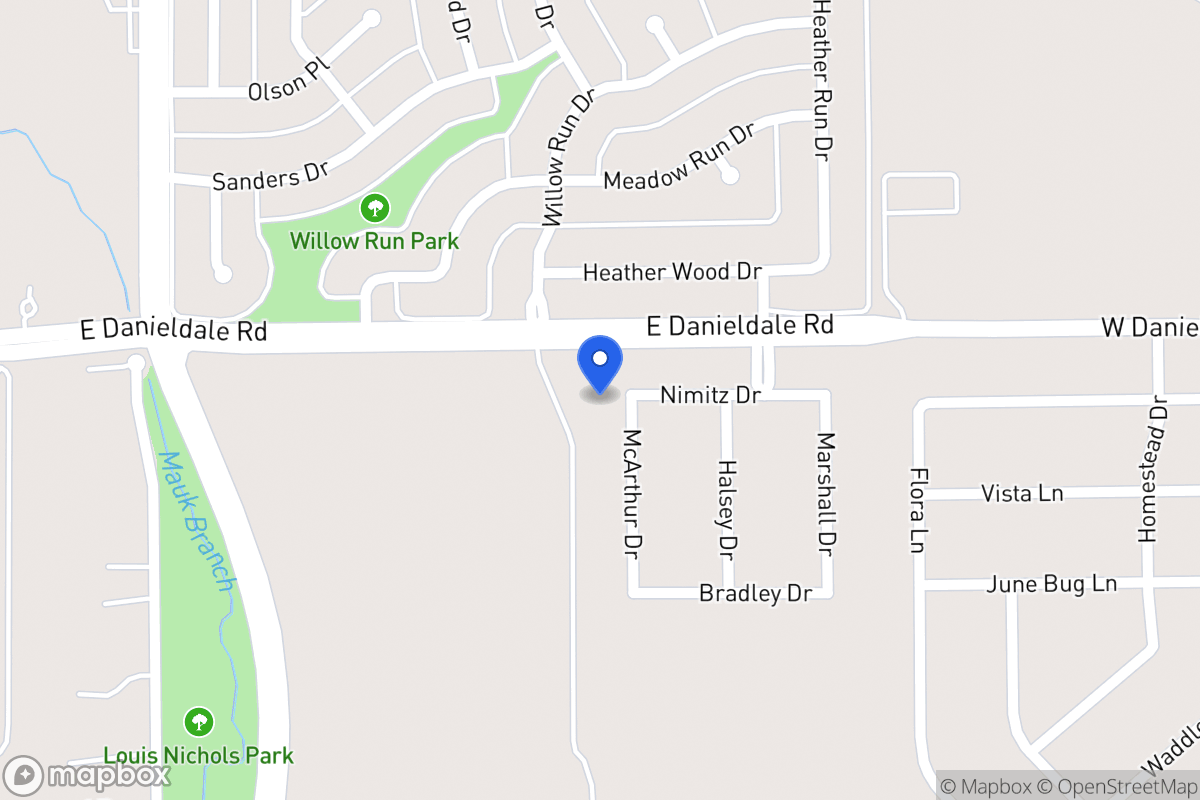 Map of 1503 Mcarthur Dr