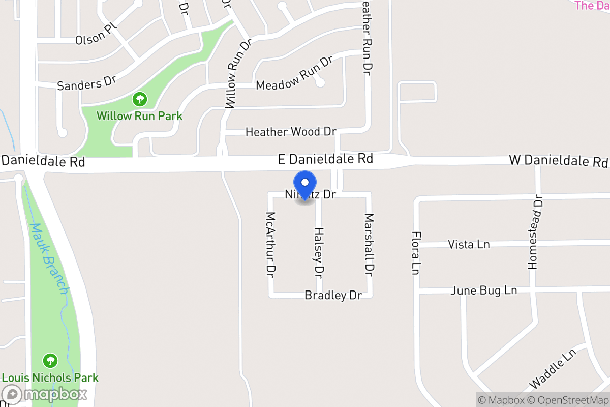 Map of 1503 Halsey Dr
