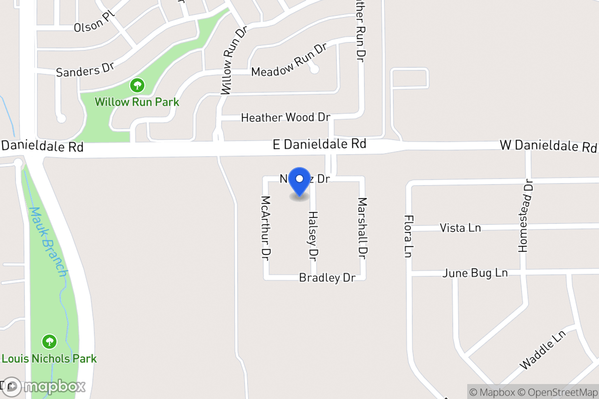 Map of 1507 Halsey Dr