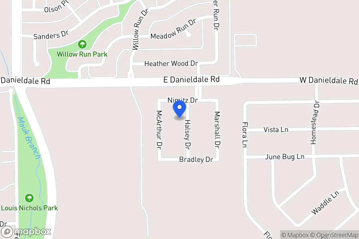 Map of 1511 Halsey Dr
