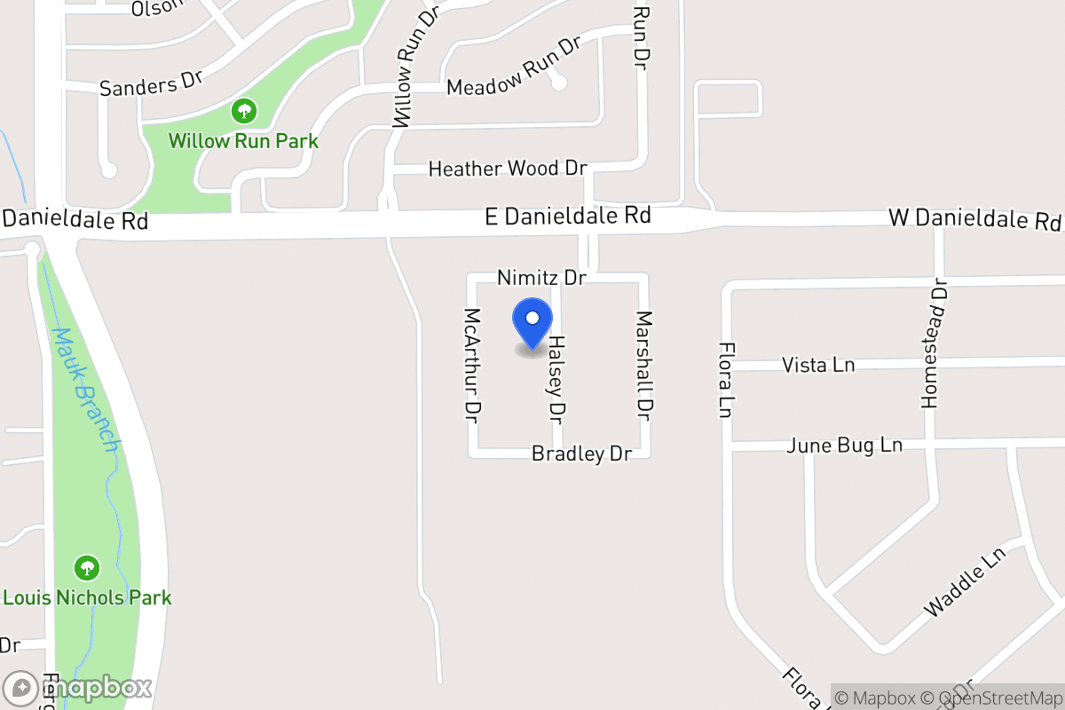 Map of 1515 Halsey Dr
