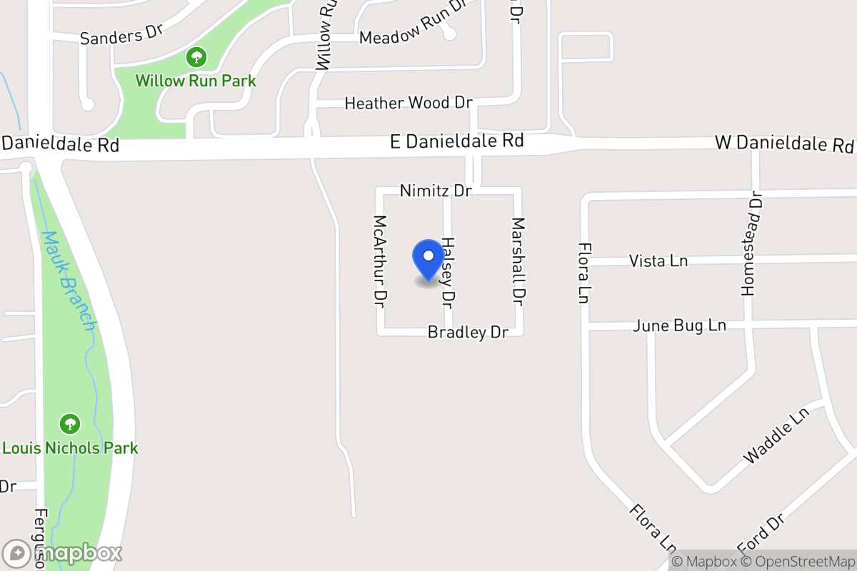 Map of 1523 Halsey Dr