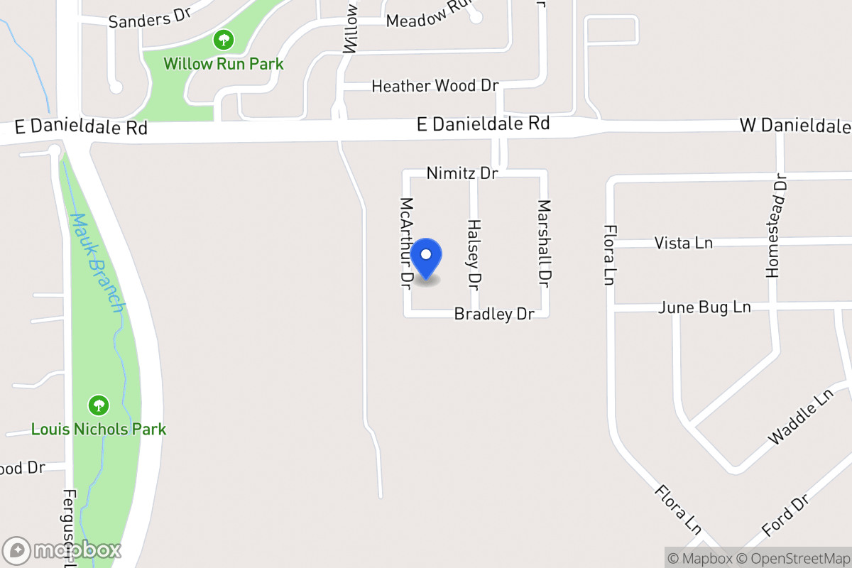 Map of 1526 Mcarthur Dr