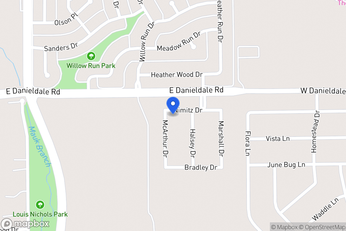 Map of 1502 Mcarthur Dr