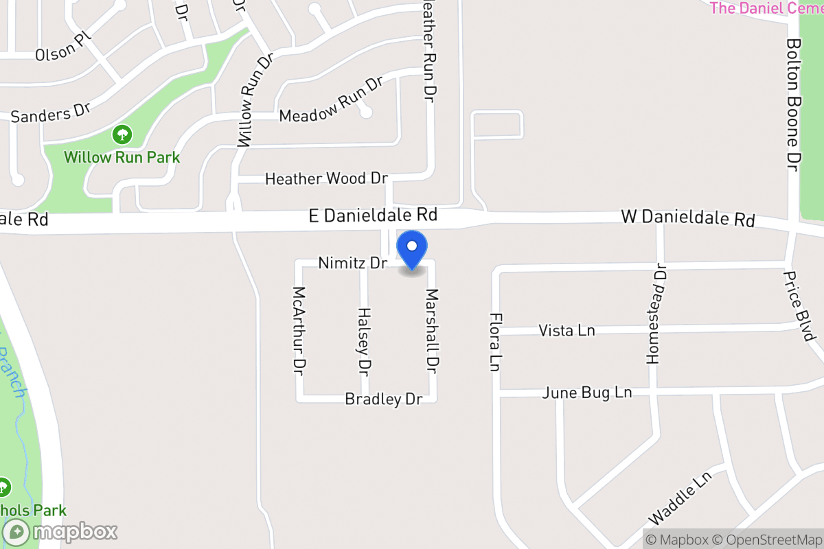 Map of 1503 Marshall Dr