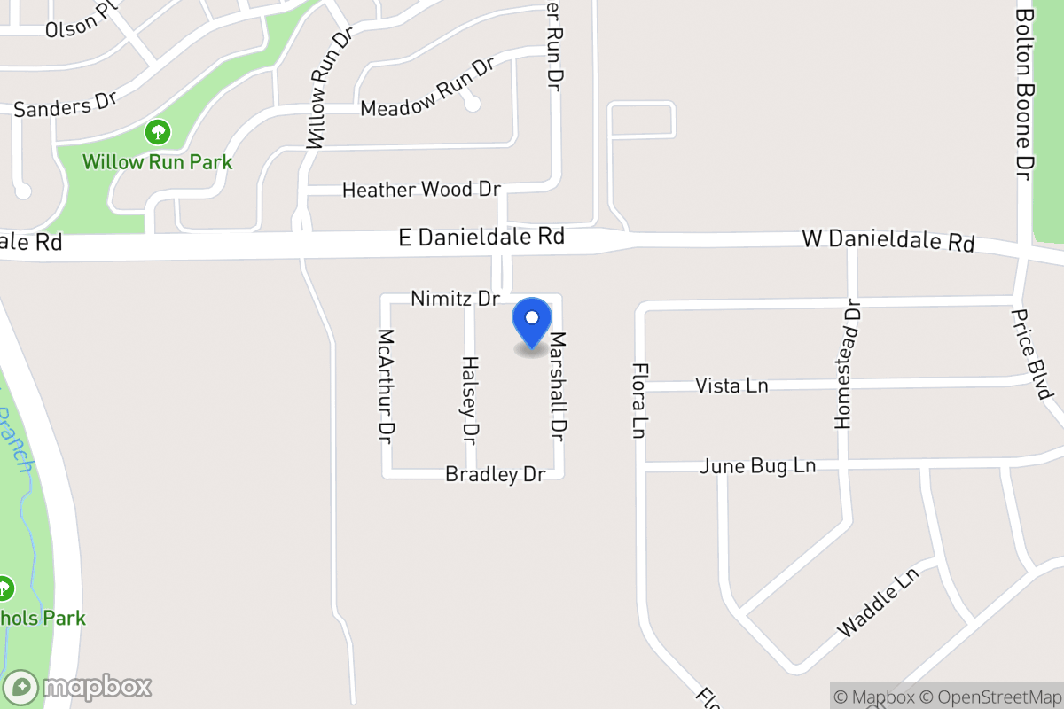 Map of 1511 Marshall Dr
