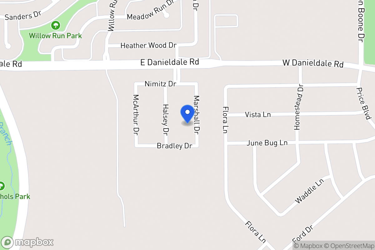 Map of 1523 Marshall Dr