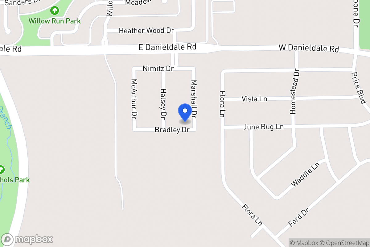 Map of 1531 Marshall Dr