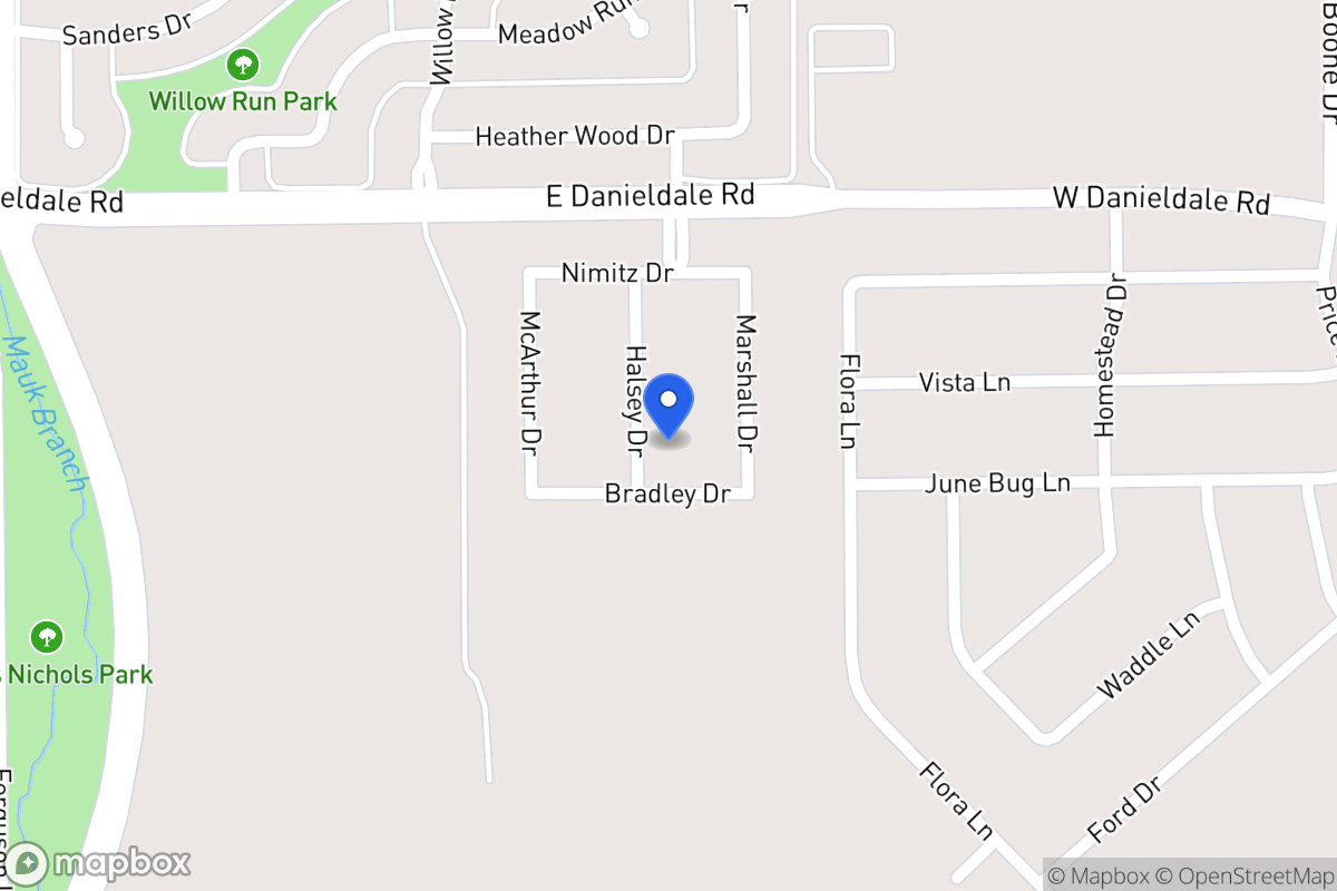 Map of 1526 Halsey Dr